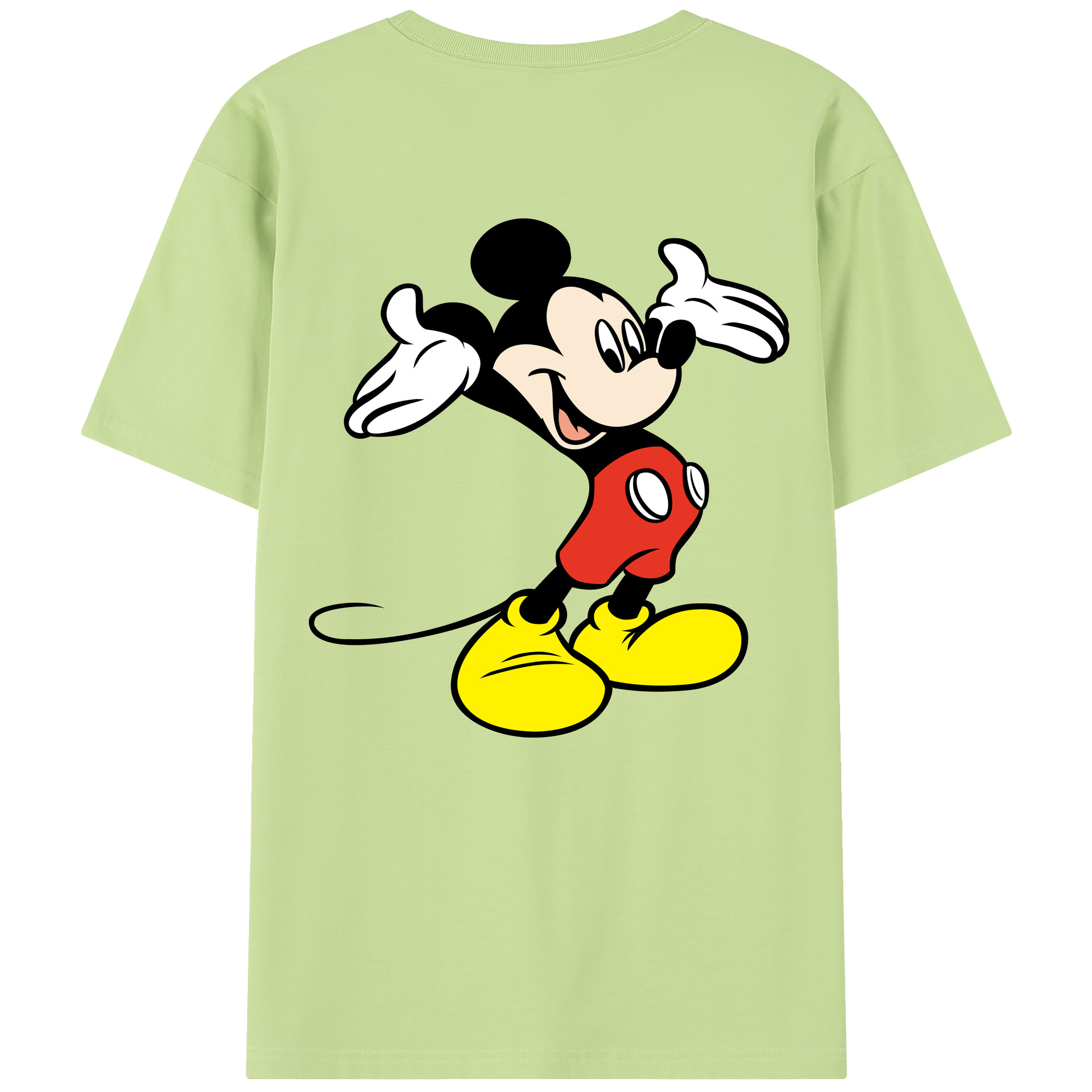 （画像用） ミッキーマウス Mickey Mouse 綿100％半袖Tシャツ（背面プリント）